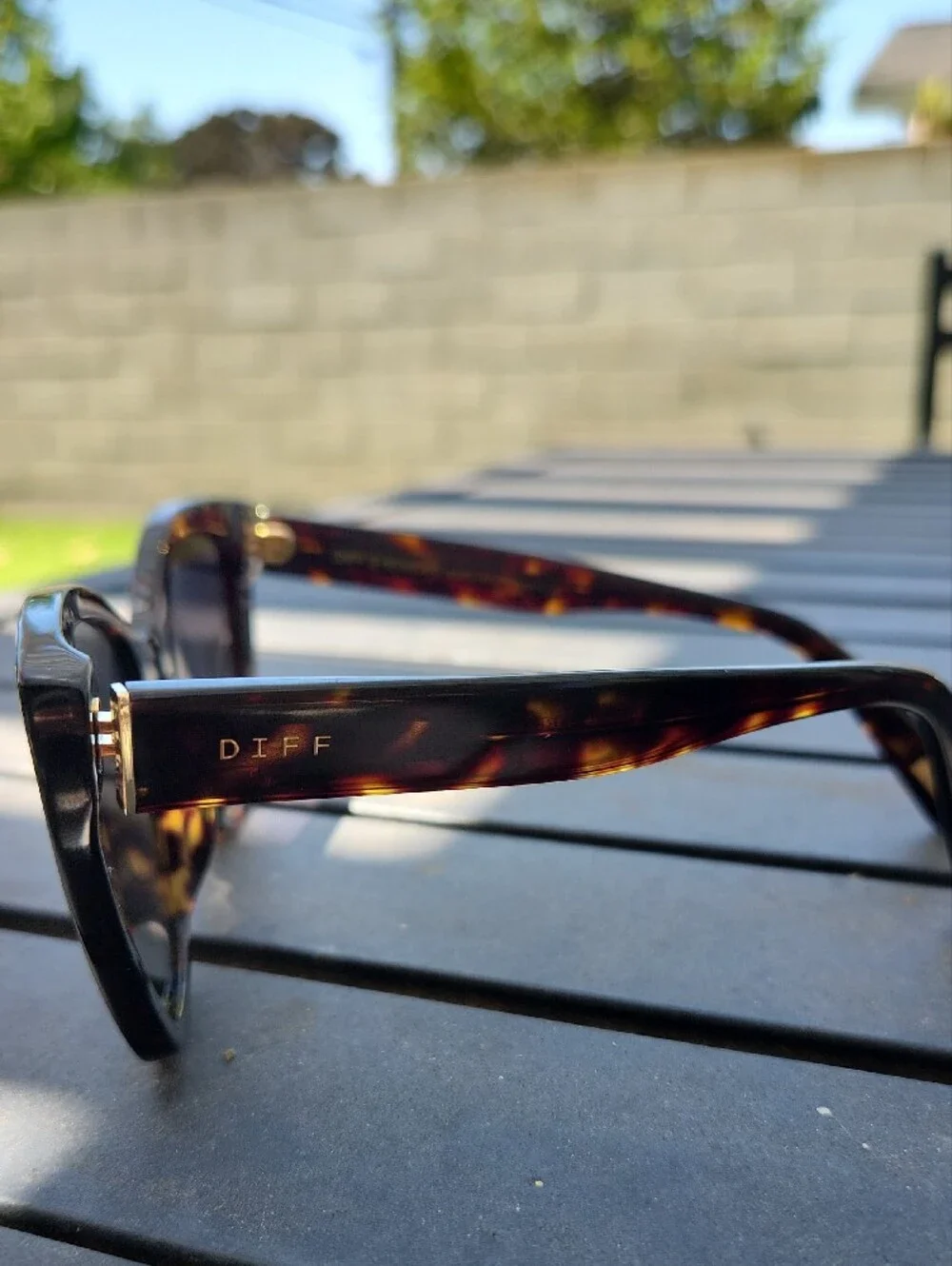 DIFF Ruby Tortoiseshell Cat Eye Women’s Sunglasses - Dark Lens Polarized